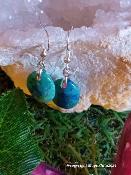 Boucle d'oreilles Azurite Chrysocolle