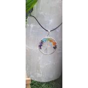 Pendentif arbre de vie / 7 chakras 