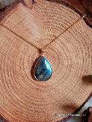 Pendentif goutte labradorite