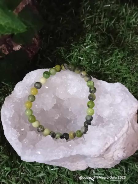 Bracelet chrysoprase citron ( 6 mm ) 