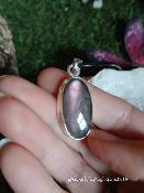 Pendentif labradorite violette argent 925 