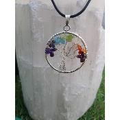 Pendentif arbre de vie / 7 chakras 