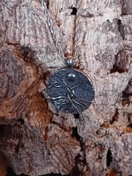 Pendentif Yggdrasil en acier inoxydable