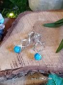 Boucle d'oreilles Apatite ( 10 mm )