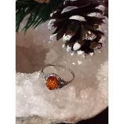 Bague ambre en argent 925/1000