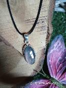 Pendentif labradorite violette argent 925 