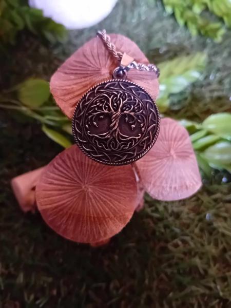 Pendentif Yggdrasil en acier inoxydable réversible