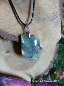 Pendentif labradorite verte 