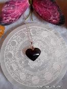 Pendentif coeur obsidienne œil céleste 