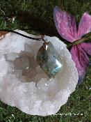 Pendentif labradorite verte 