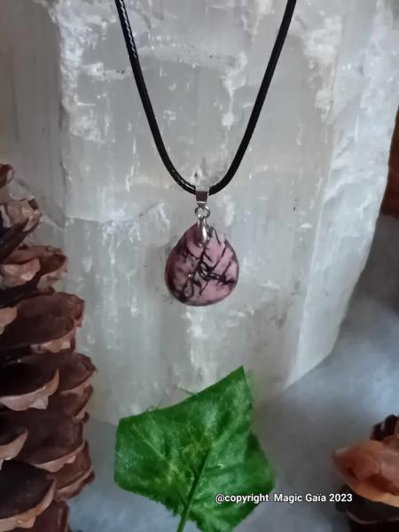 Pendentif rhodonite 