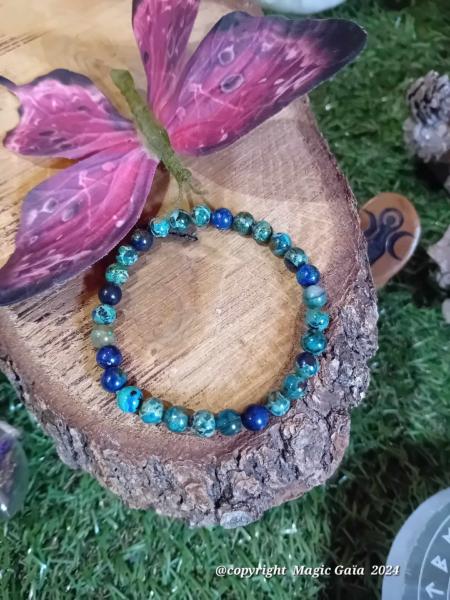 Bracelet azurite ( 6 mm )