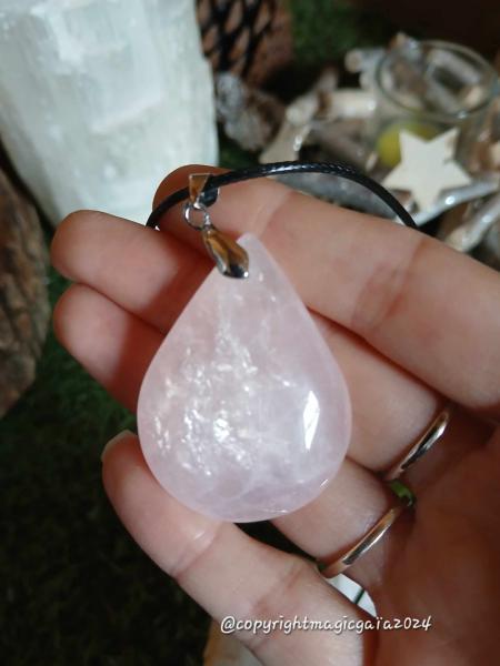 Pendentif  quartz rose