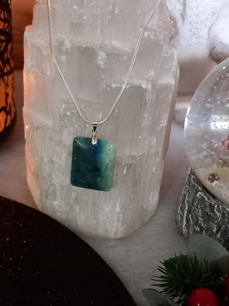 Pendentif Azurite Chrysocolle rectangle